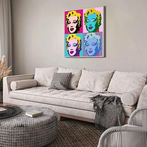 Tele personalizzate effetto Pop Art alla Warhol