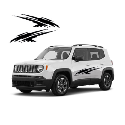 2 Adesivi Prespaziati Jeep Renegade Fango