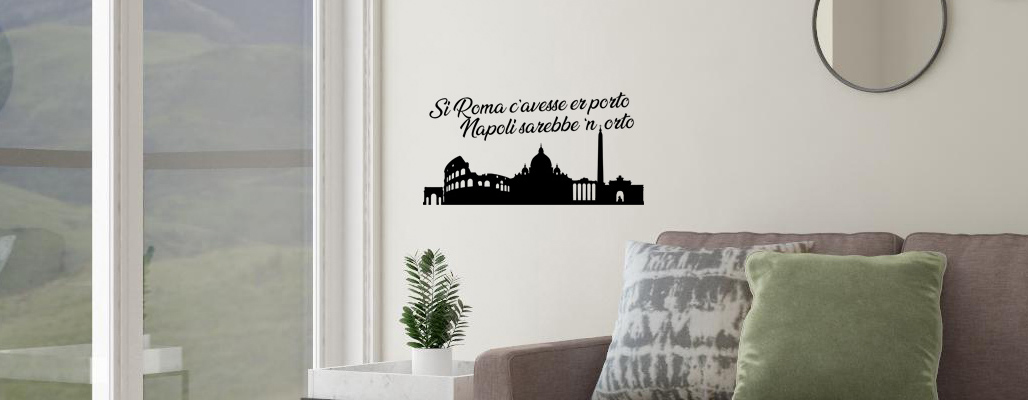 Adesivi frasi romane per decorazione