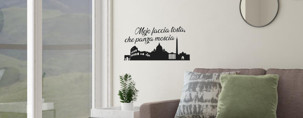 Adesivi frasi romane per decorazione