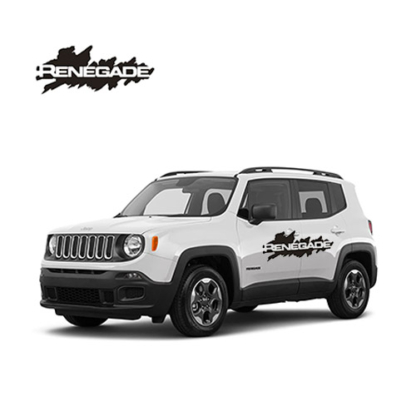 2 Adesivi Prespaziati Jeep Renegade Logo